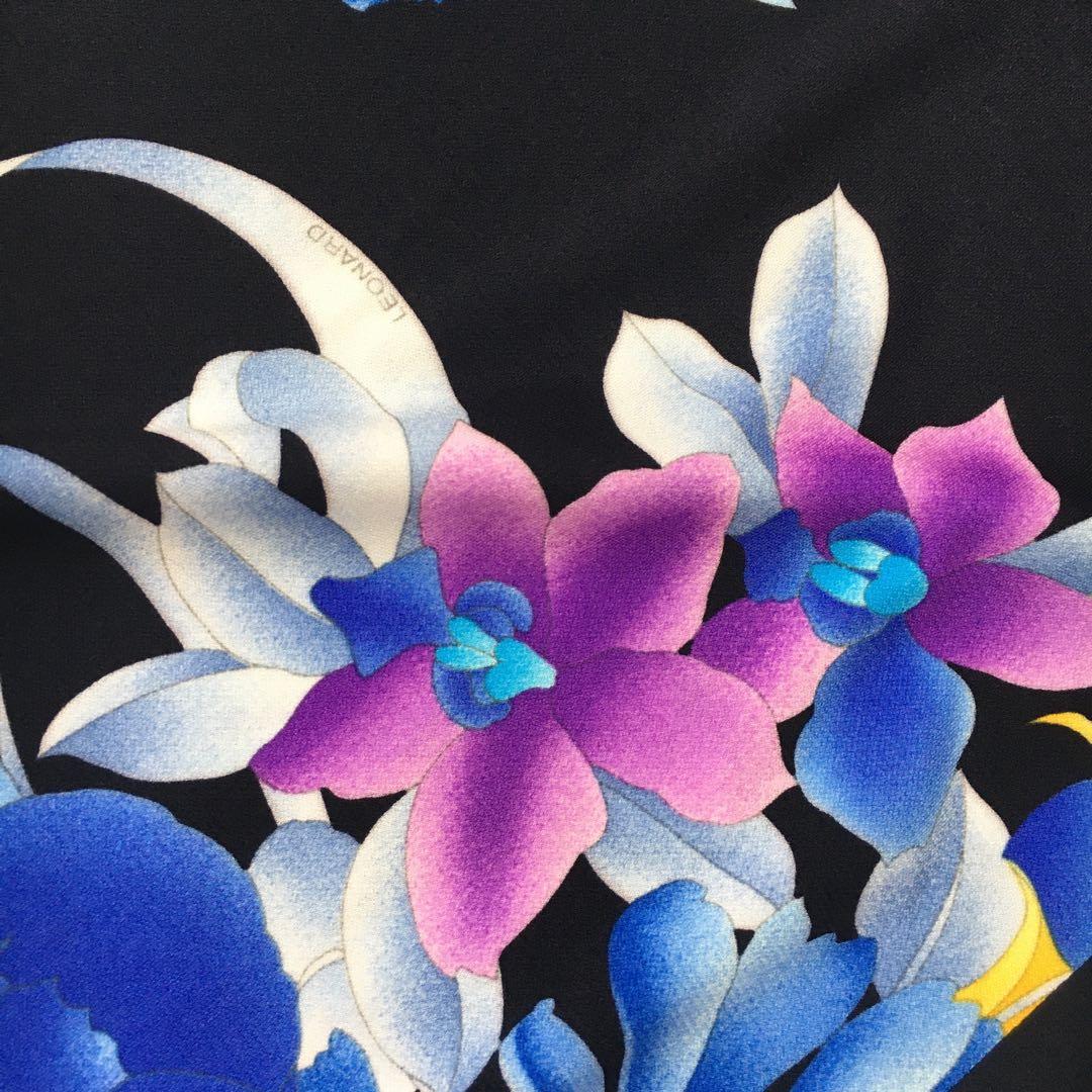 近年美品　LEONARD レオナール　カンカン　ロング　ドレス　ワンピース　42