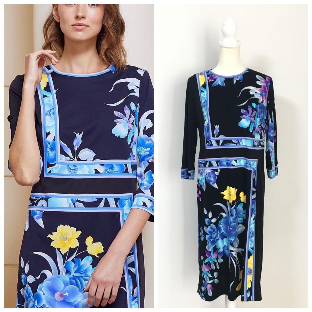 近年美品　LEONARD レオナール　カンカン　ロング　ドレス　ワンピース　42