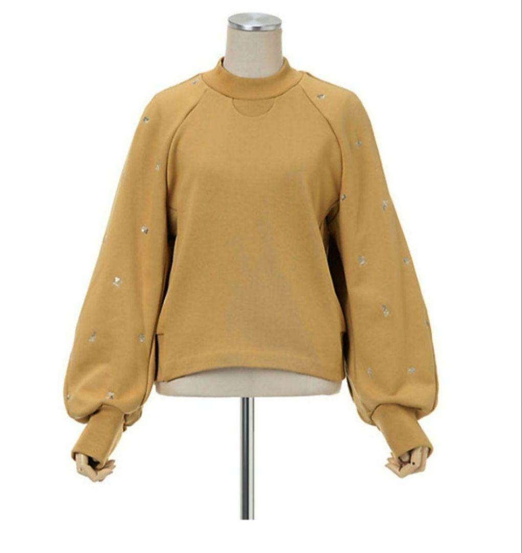 Mame Kurogouchi フローラル刺繍スウェット ベージュ 1