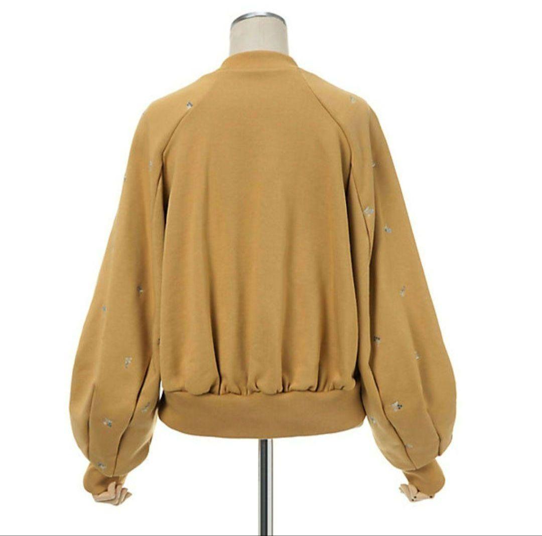 Mame Kurogouchi フローラル刺繍スウェット ベージュ 1