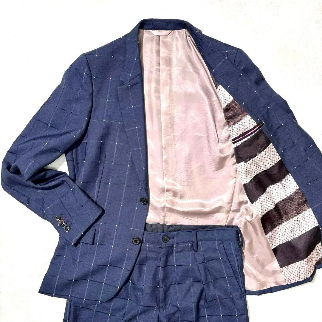 美品 ポールスミス チェック フォーマル スーツ セットアップ セレモニー
