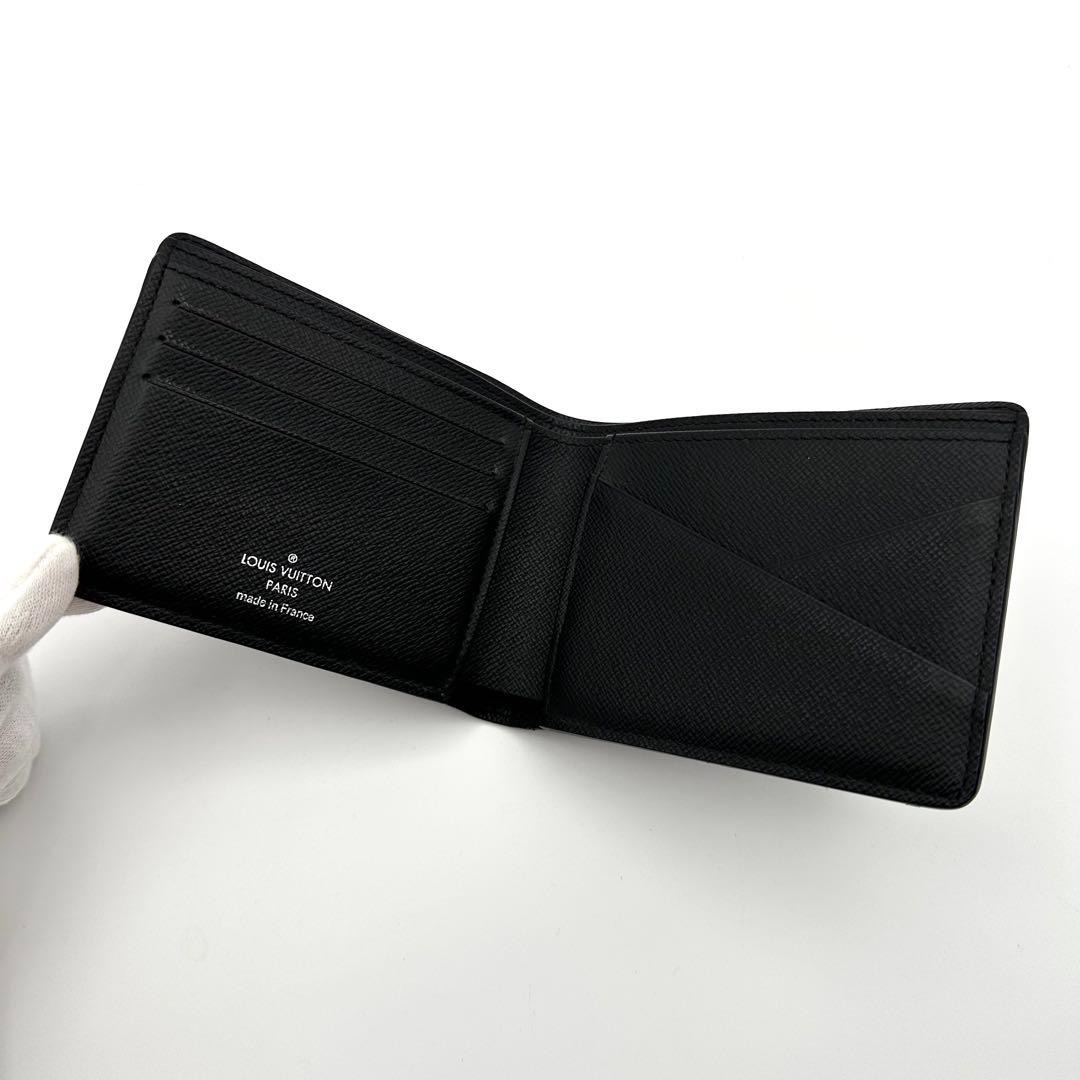 【極美品】ルイヴィトン モノグラムエクリプス ミュルティプル 財布 札入れ 黒