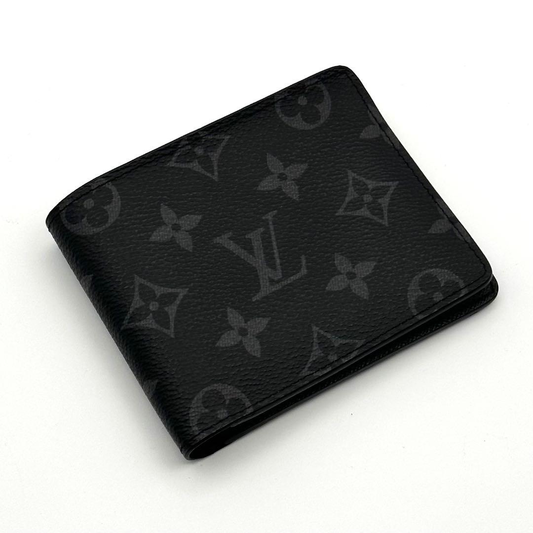 【極美品】ルイヴィトン モノグラムエクリプス ミュルティプル 財布 札入れ 黒