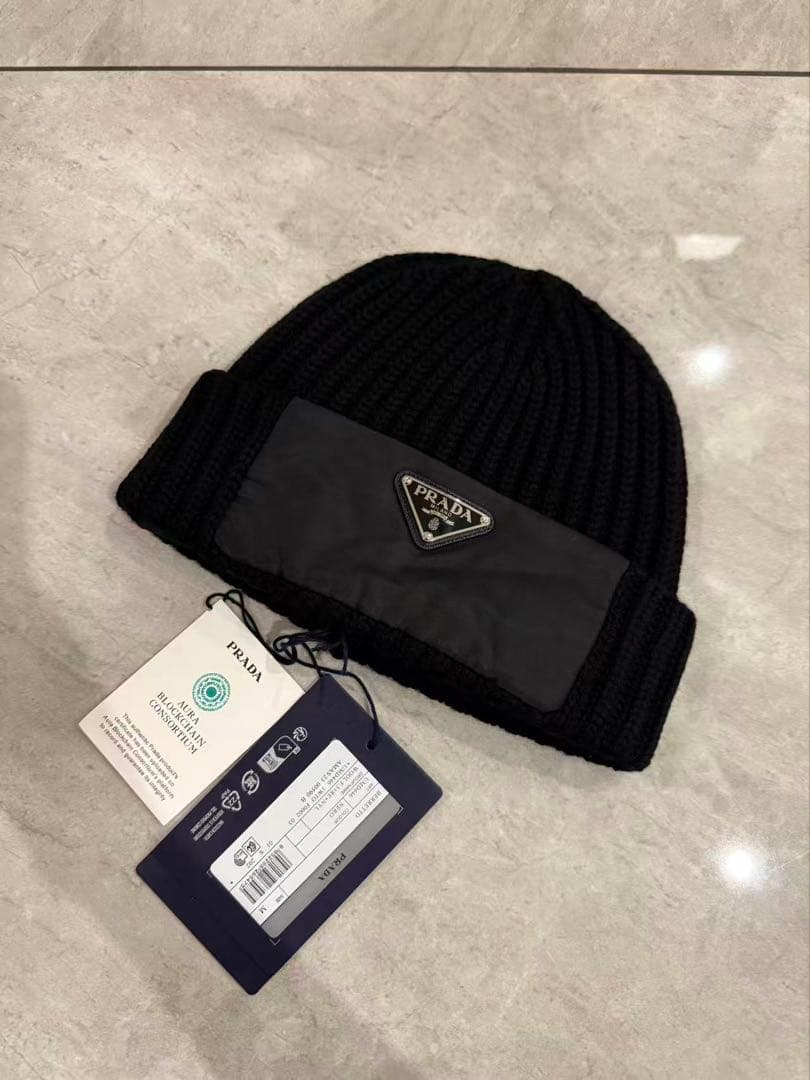 PRADA プラダ　Re-Nylon ギャバジンxウール キャップ M