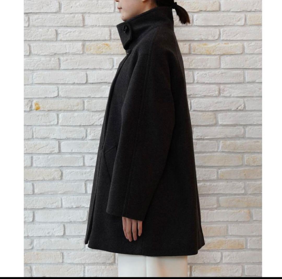 カフネ スタンドカラー ハーフコート ピーコート cafune