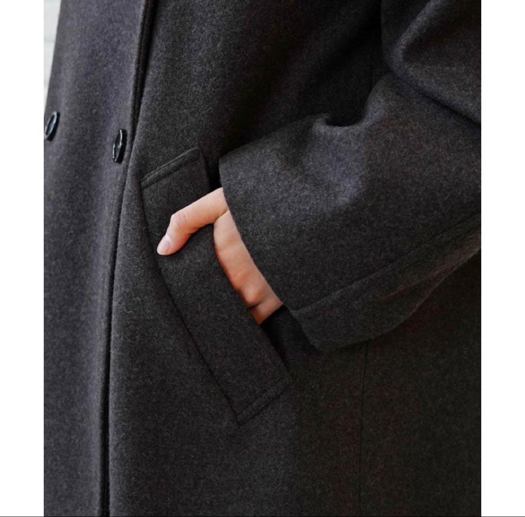 カフネ スタンドカラー ハーフコート ピーコート cafune