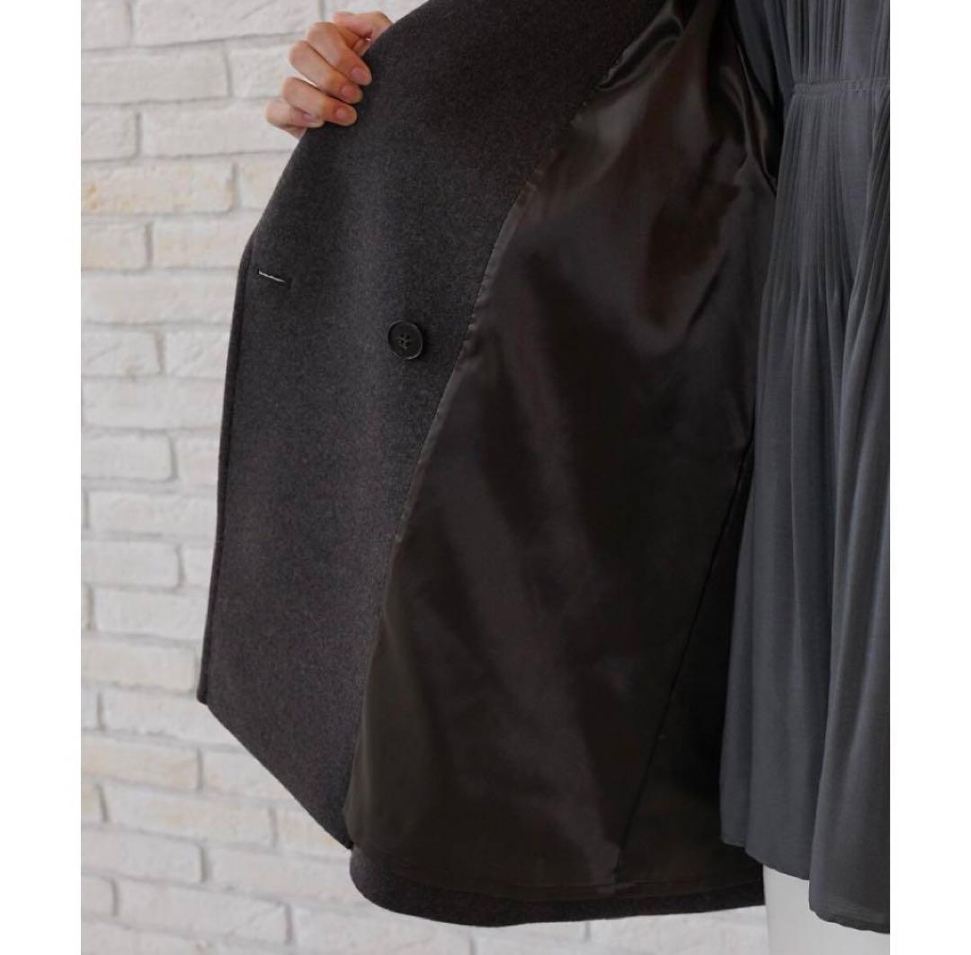 カフネ スタンドカラー ハーフコート ピーコート cafune