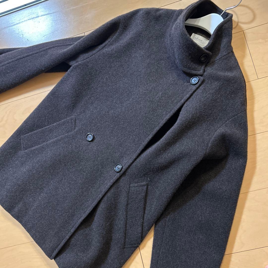 カフネ スタンドカラー ハーフコート ピーコート cafune