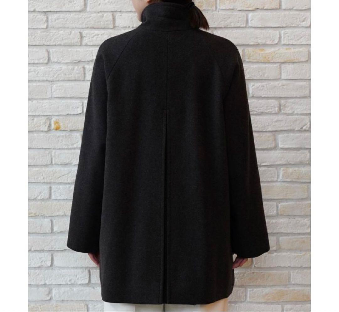 カフネ スタンドカラー ハーフコート ピーコート cafune