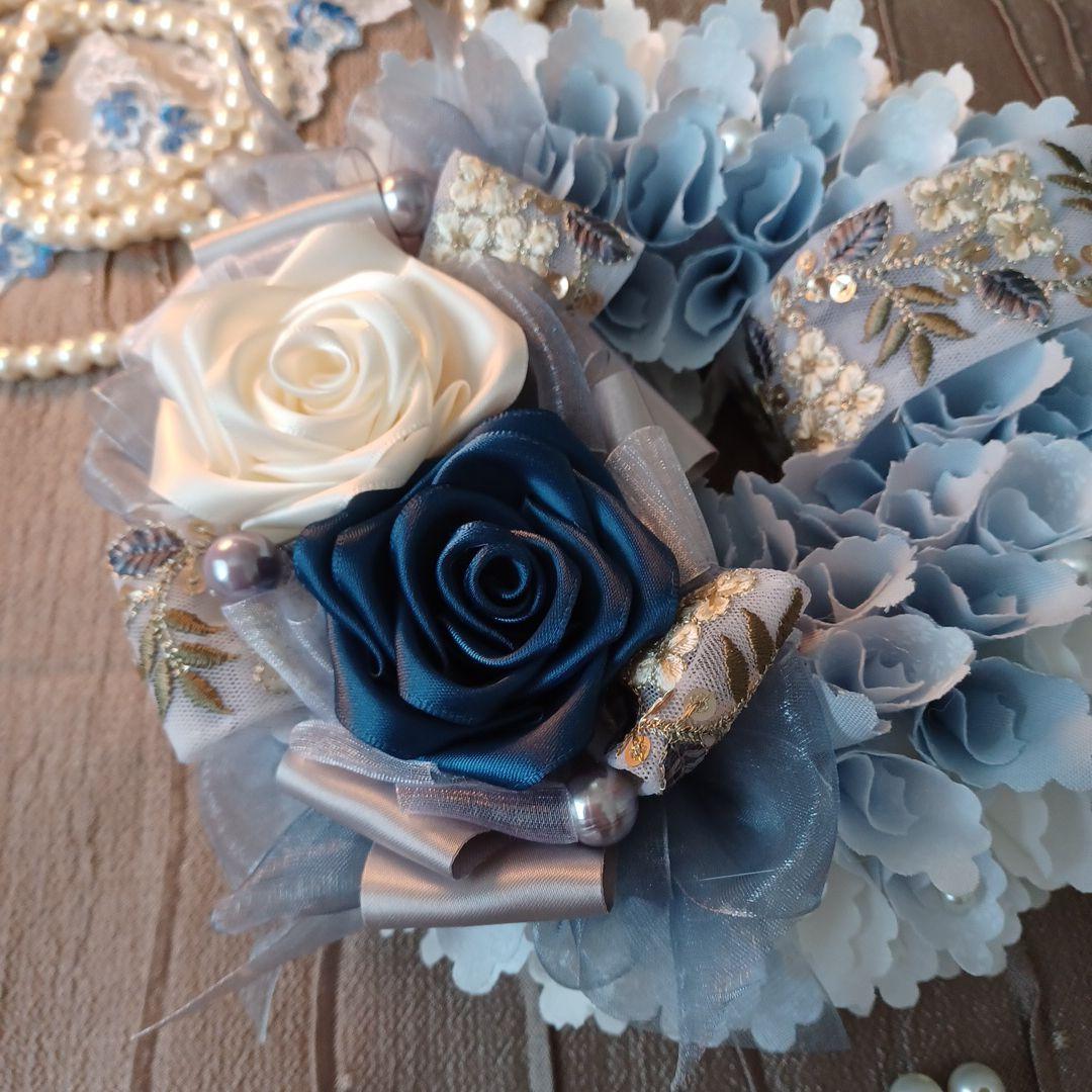 ＊こりどらす＊布リース　刺繍リボン　紫陽花リース