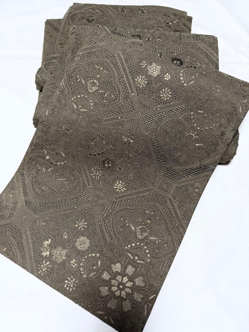 新品 高級 袋帯 正絹 全通柄 汕頭刺繍 スワトウ刺繍 中国刺繍 訪問着