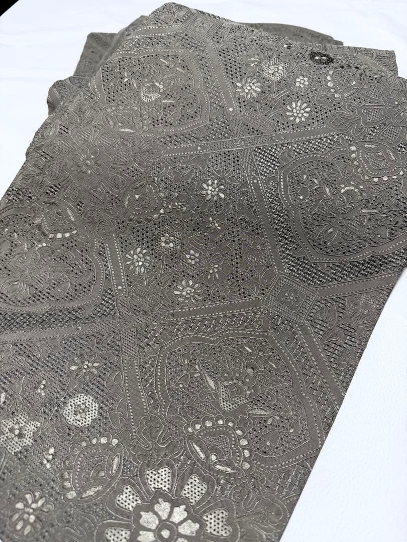 新品 高級 袋帯 正絹 全通柄 汕頭刺繍 スワトウ刺繍 中国刺繍 訪問着