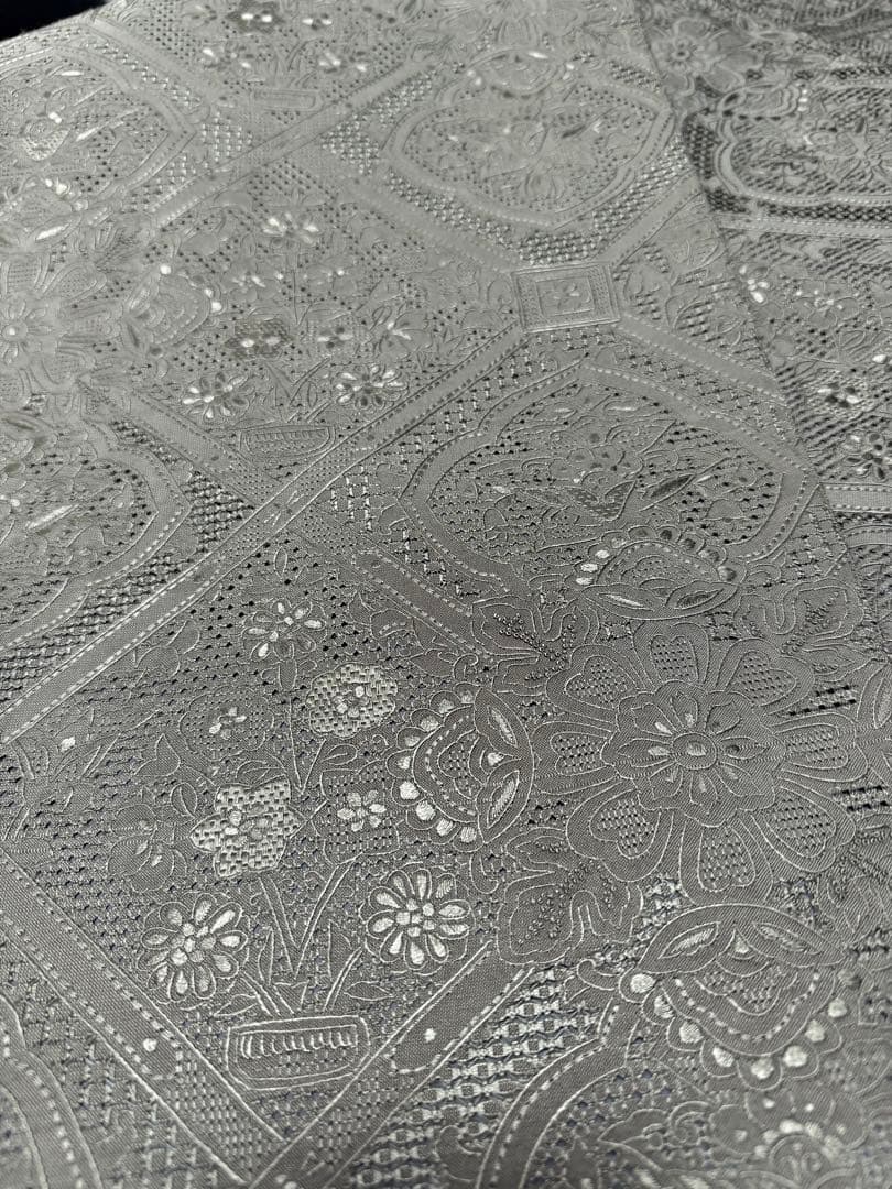 新品 高級 袋帯 正絹 全通柄 汕頭刺繍 スワトウ刺繍 中国刺繍 訪問着