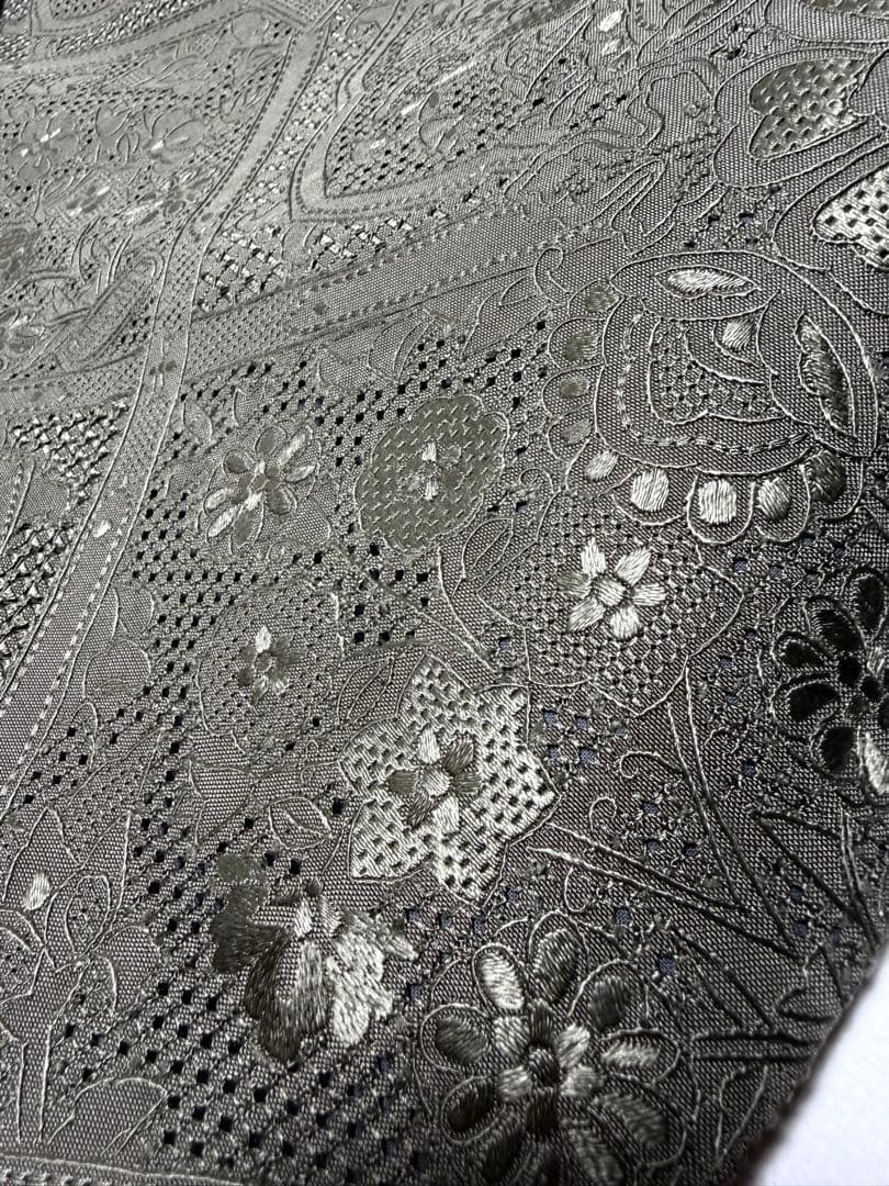 新品 高級 袋帯 正絹 全通柄 汕頭刺繍 スワトウ刺繍 中国刺繍 訪問着