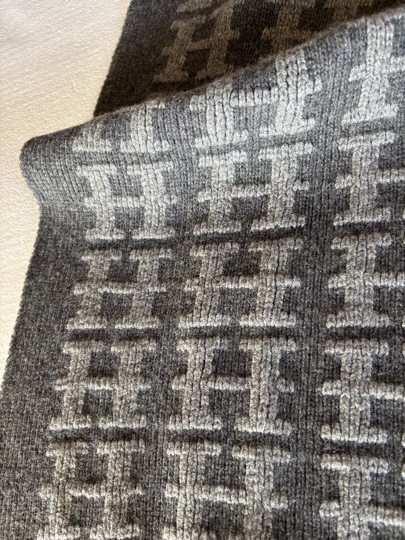 ◆◆HERMES[エルメス]大判ニットマフラー◆◆カシミア100％