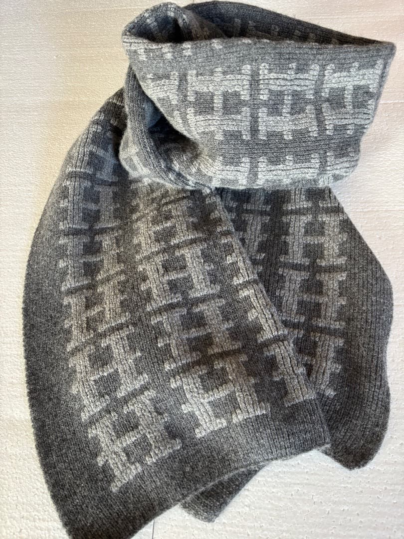 ◆◆HERMES[エルメス]大判ニットマフラー◆◆カシミア100％