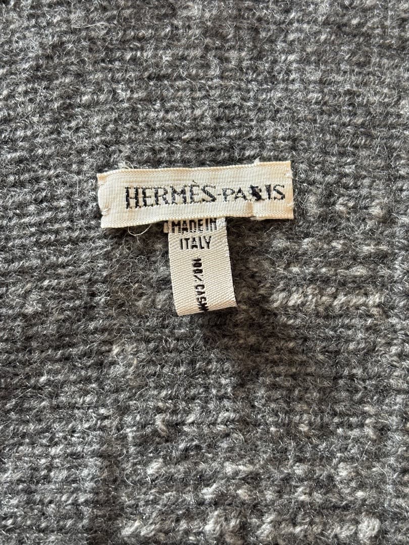 ◆◆HERMES[エルメス]大判ニットマフラー◆◆カシミア100％