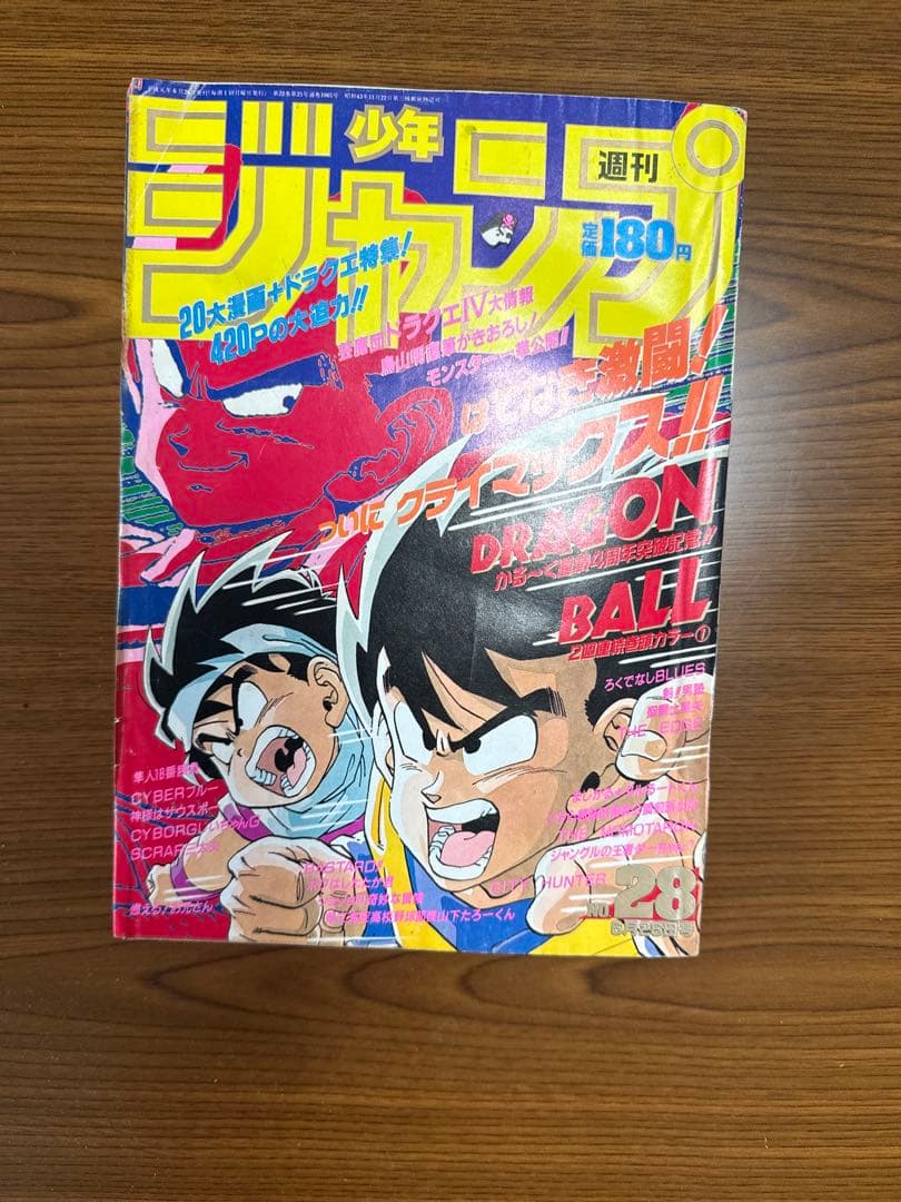 週間少年ジャンプ　1989年　28号　ドラゴンボール表紙&巻頭カラー