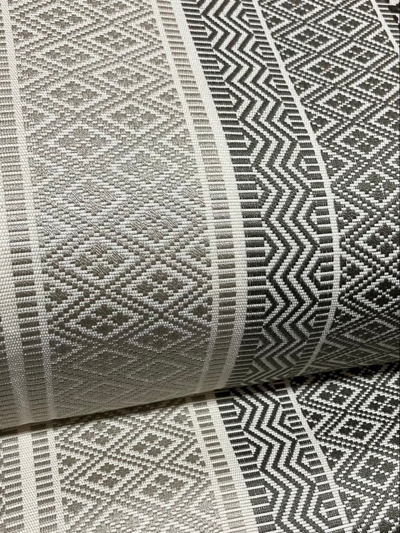 八寸名古屋帯 開き仕立て 正絹 縦縞 未使用 イ6523