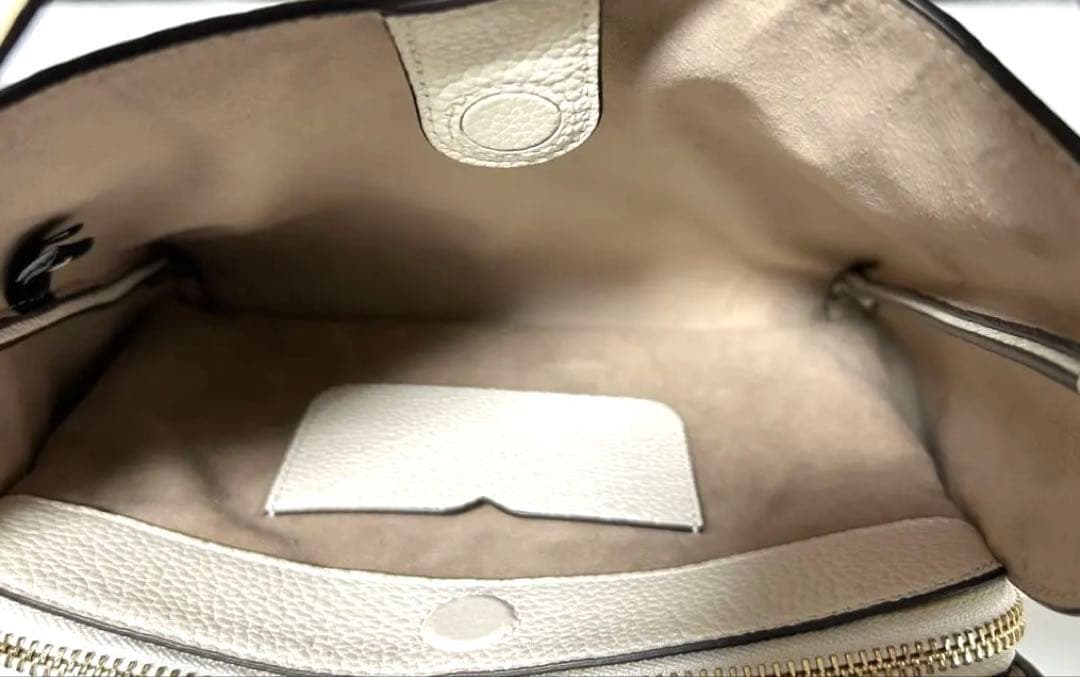 kate spade ホワイトレザー ショルダー ハンドバッグ ノットミディアム