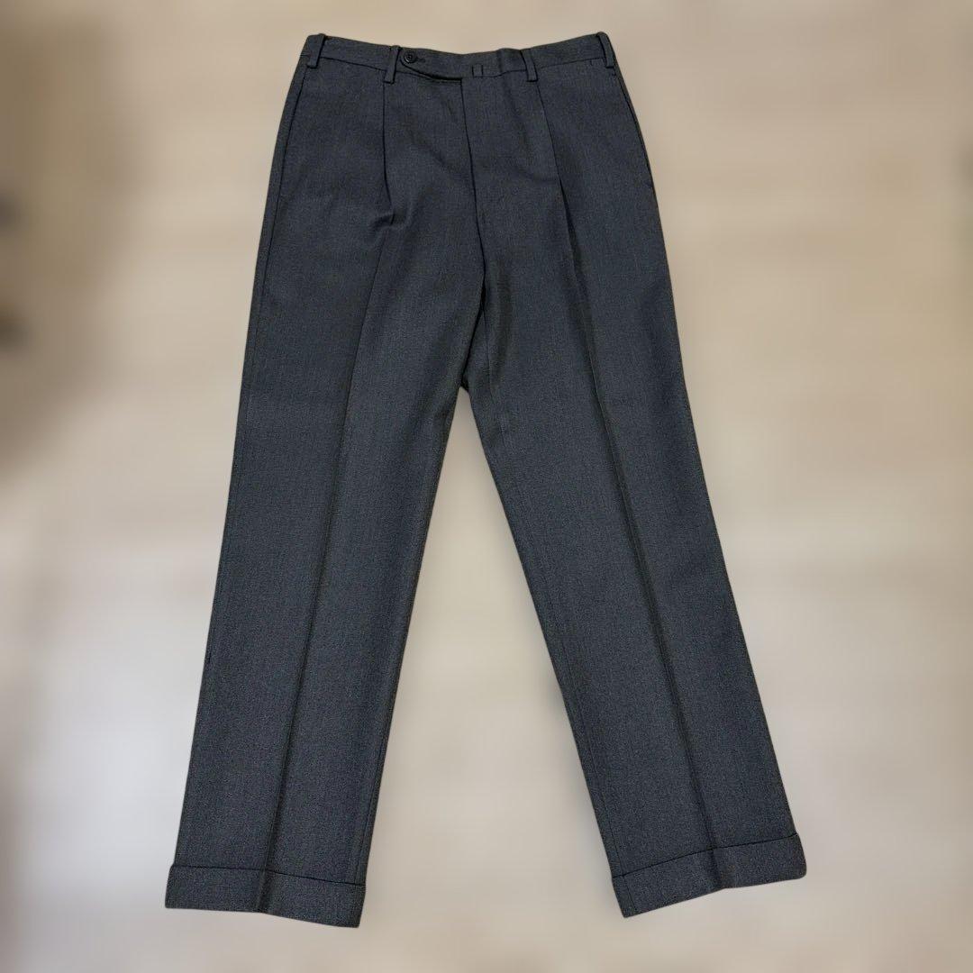 OTARO未使用イタリ製GTA×ビームスダークカーキ最高級毛スラックス50