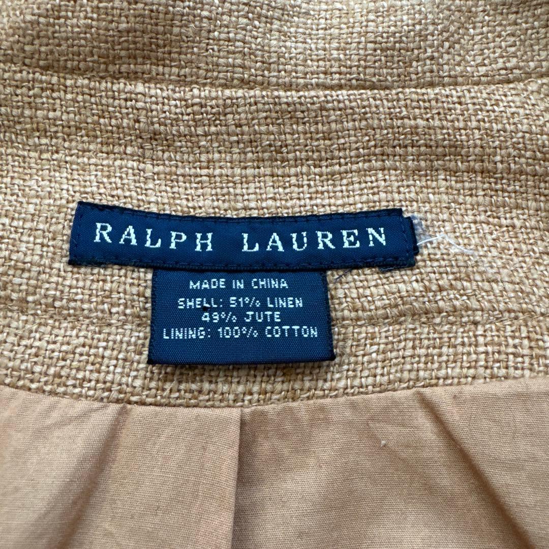 90s ラルフローレン　チャイナジャケット　リネン ヴィンテージ