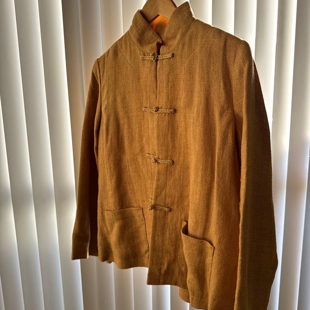 90s ラルフローレン　チャイナジャケット　リネン ヴィンテージ