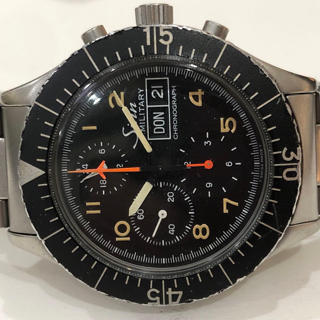 ジン Sinn 156B ミリタリー パイロット クロノグラフ メンズ腕時計
