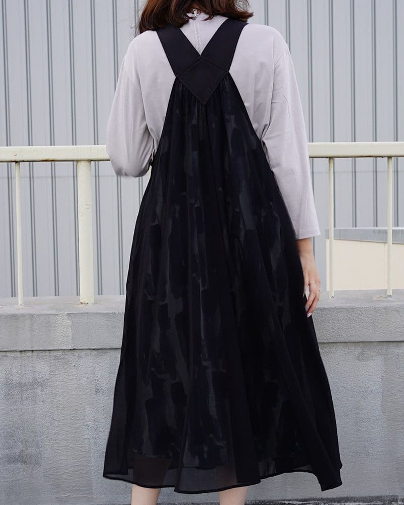 超美品　☆33℃☆　シフォン×タイダイジャンパースカート　イシカワラボ