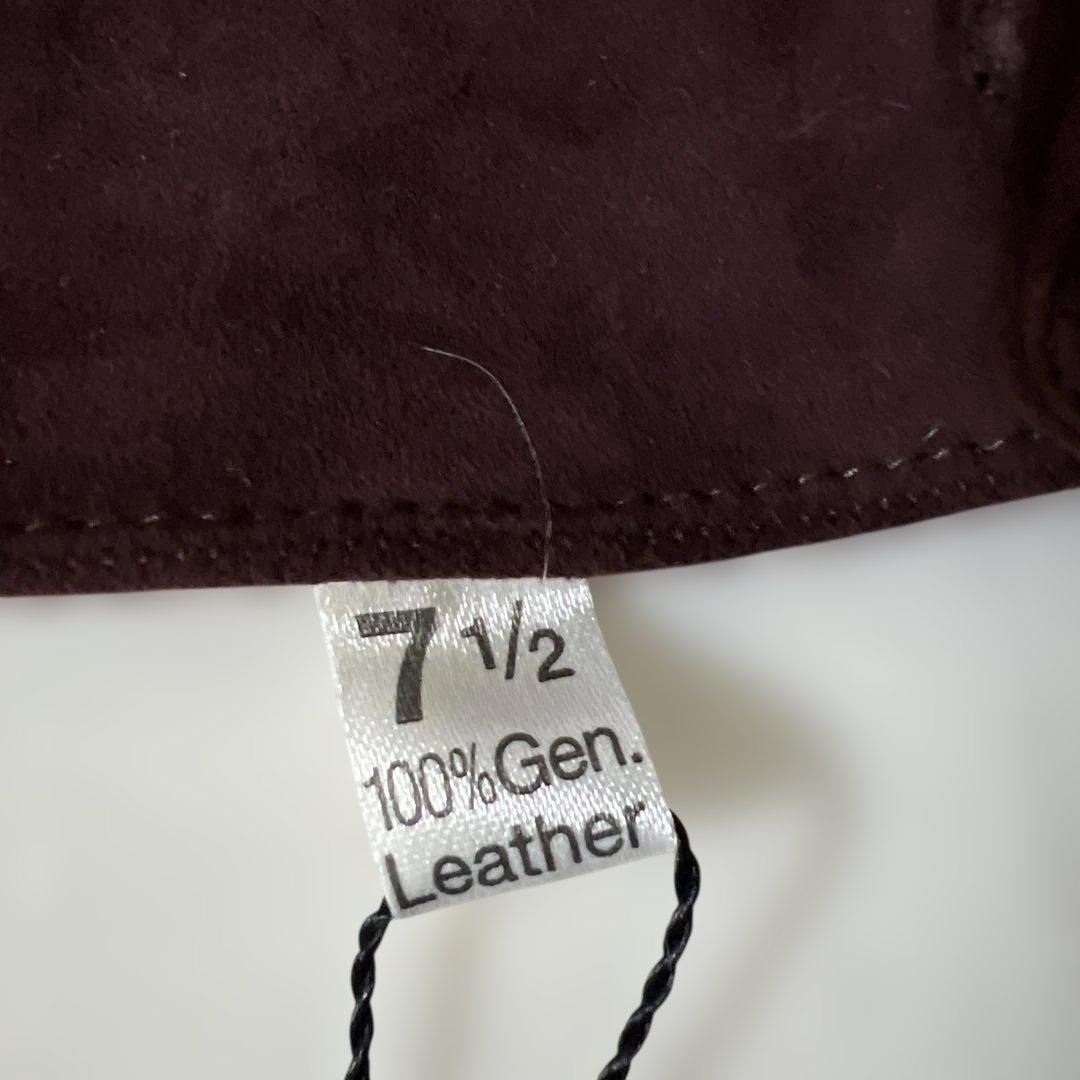 新品未使用GUCCI ダークパープル スエード手袋　サイズ7ハーフ