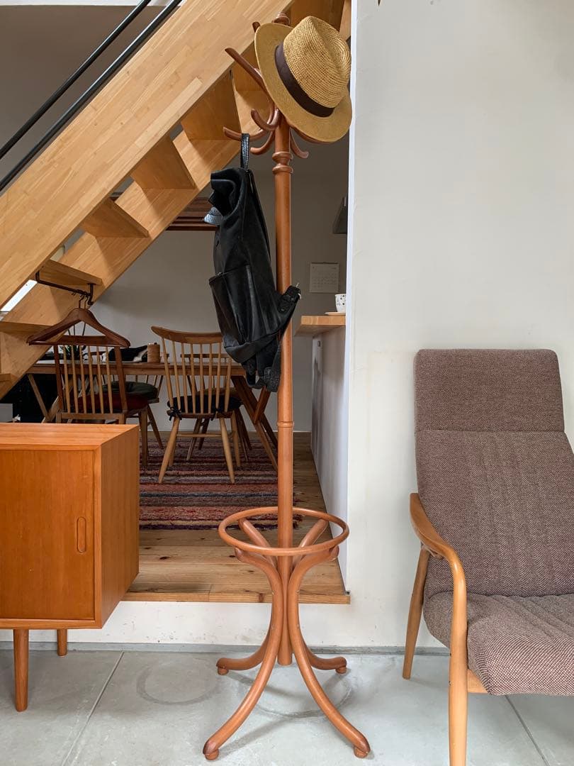 最終価格　希少　unico ton ポールハンガー　コートハンガー　木製