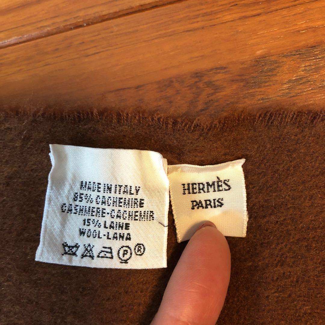 【未使用】HERMES カシミア大判ストール