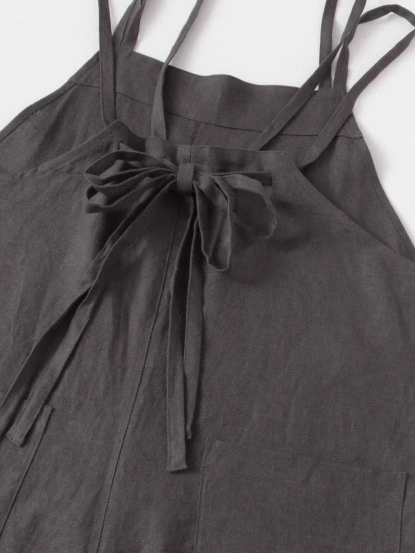 2025 春夏新作 かぐれ kagure 新品 リネンサロペット＊チャコール