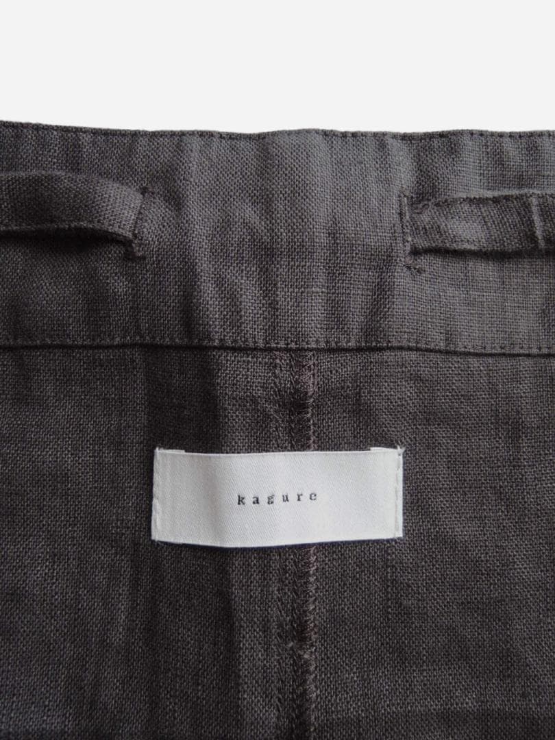 2025 春夏新作 かぐれ kagure 新品 リネンサロペット＊チャコール