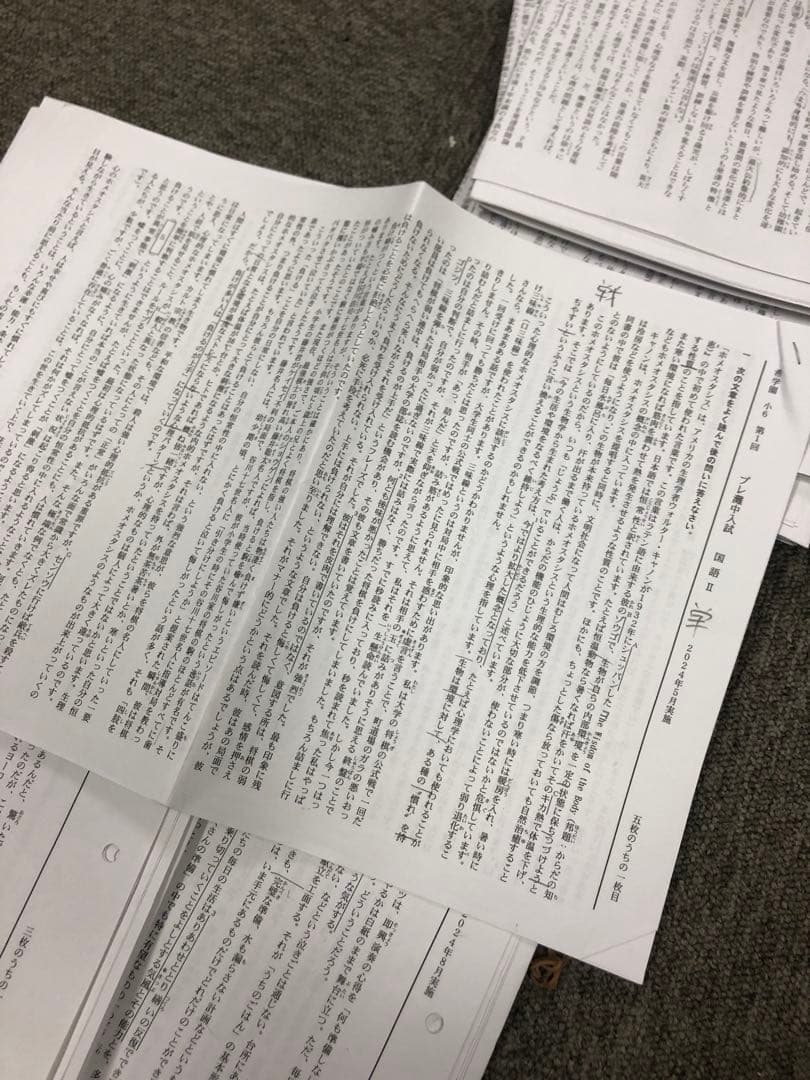 希学園　小６　灘中入試実戦テスト６回/プレ灘中入試２回　２０２４年度版　中古