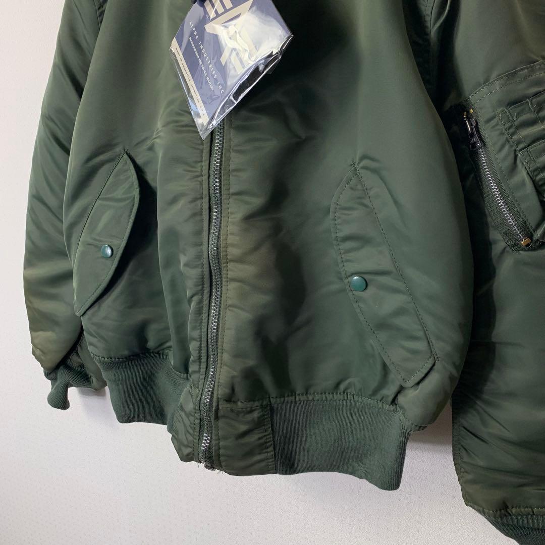 80s USA製 ALPHA MA-1 フライトジャケット M 日刊スポーツタグ