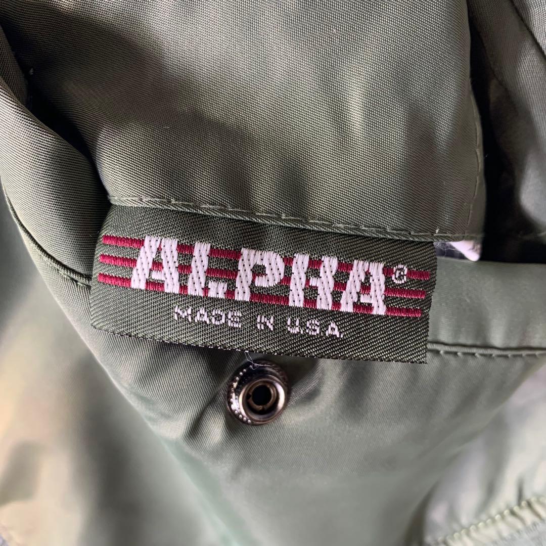 80s USA製 ALPHA MA-1 フライトジャケット M 日刊スポーツタグ