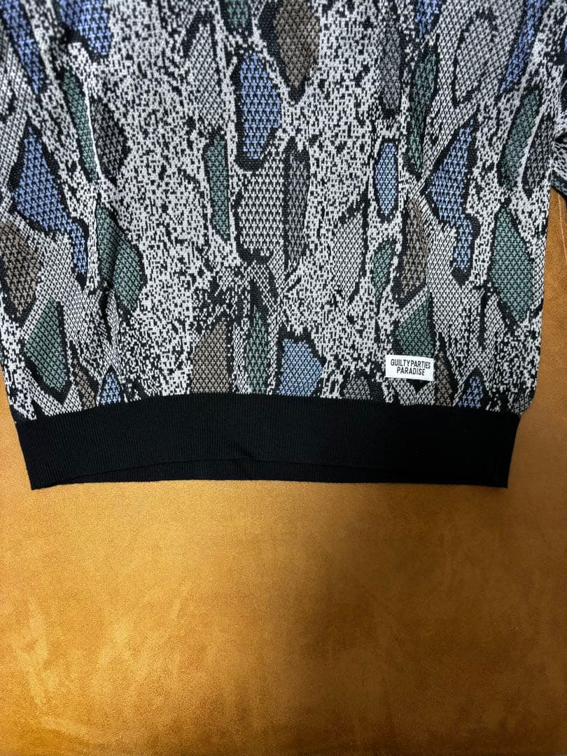 L【WACKOMARIA】PYTHON KNIT POLO／送料込