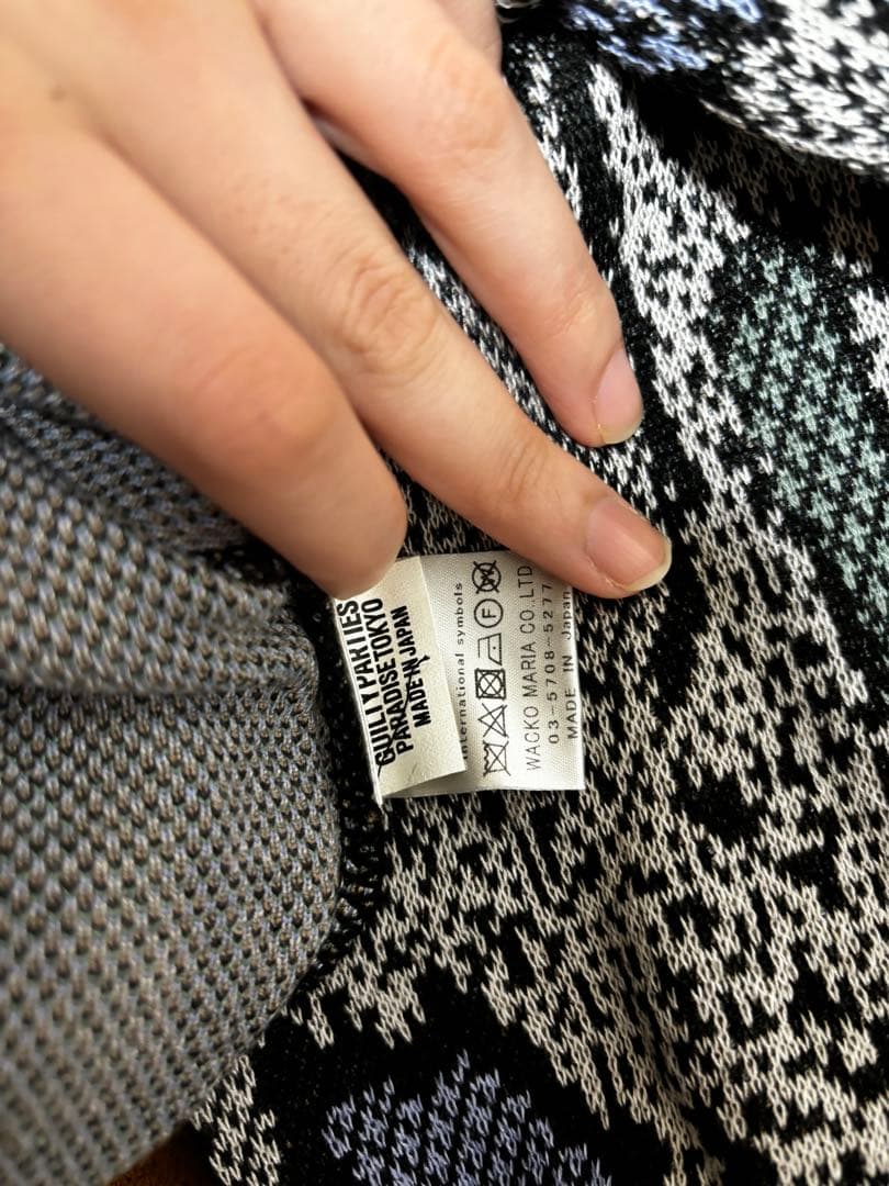 L【WACKOMARIA】PYTHON KNIT POLO／送料込