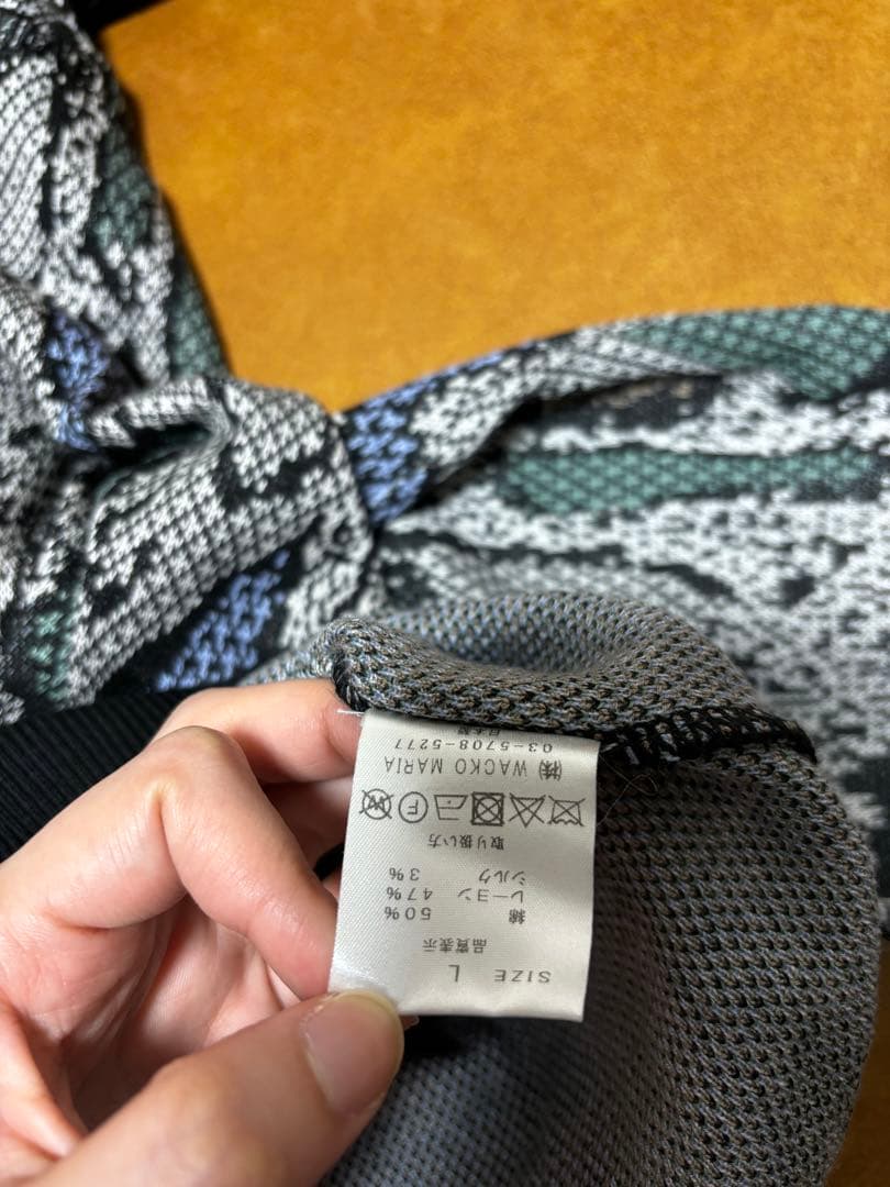 L【WACKOMARIA】PYTHON KNIT POLO／送料込