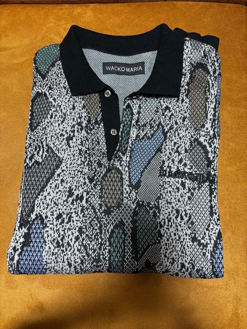 L【WACKOMARIA】PYTHON KNIT POLO／送料込