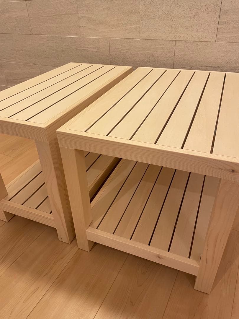 ハンドメイド　テーブル　ディスプレイ台　飾り棚　奥行30cm