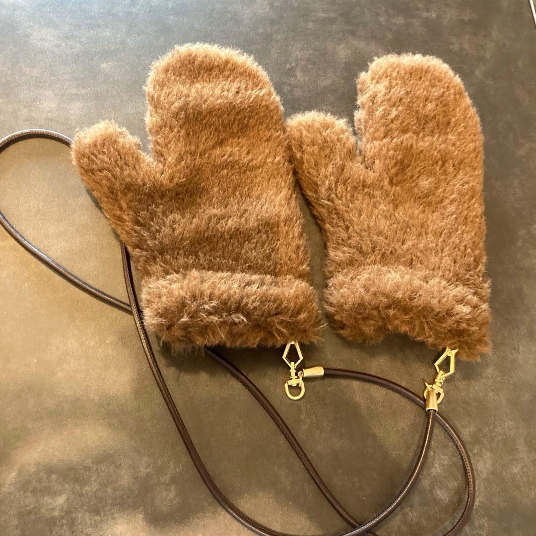 マックスマーラ　ミトン手袋　茶色