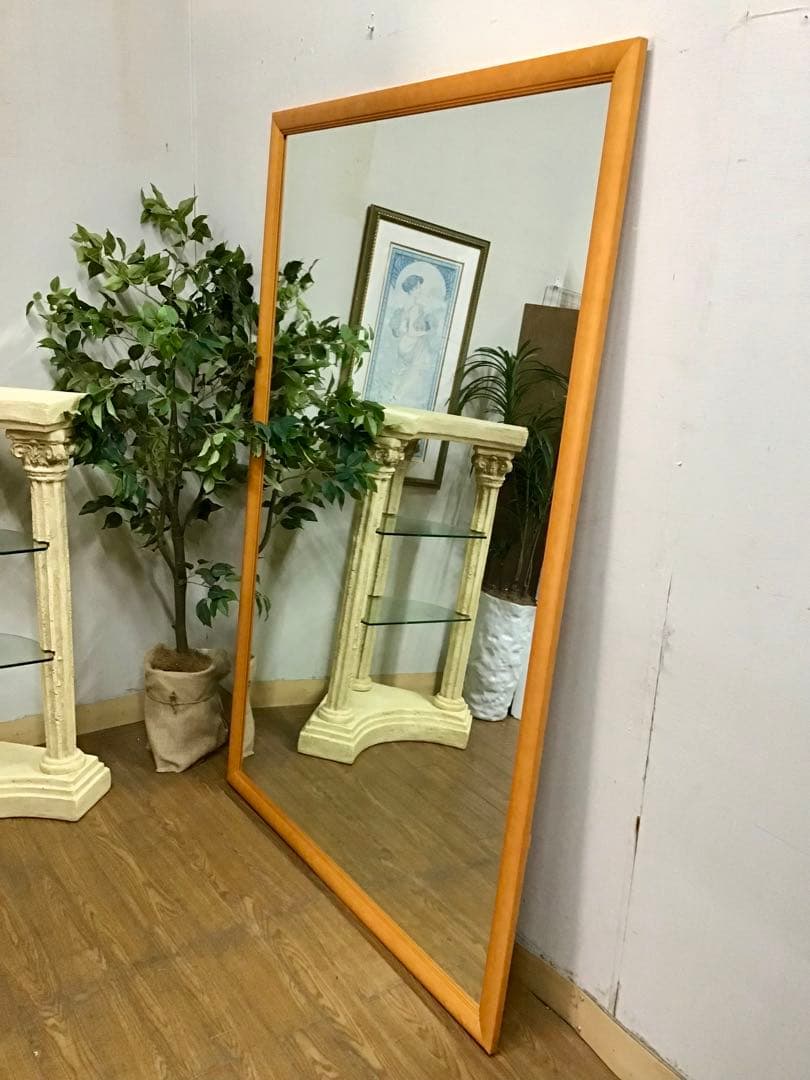 White Paper☆管355☆北欧ヴィンテージ☆超大型ウォールミラー