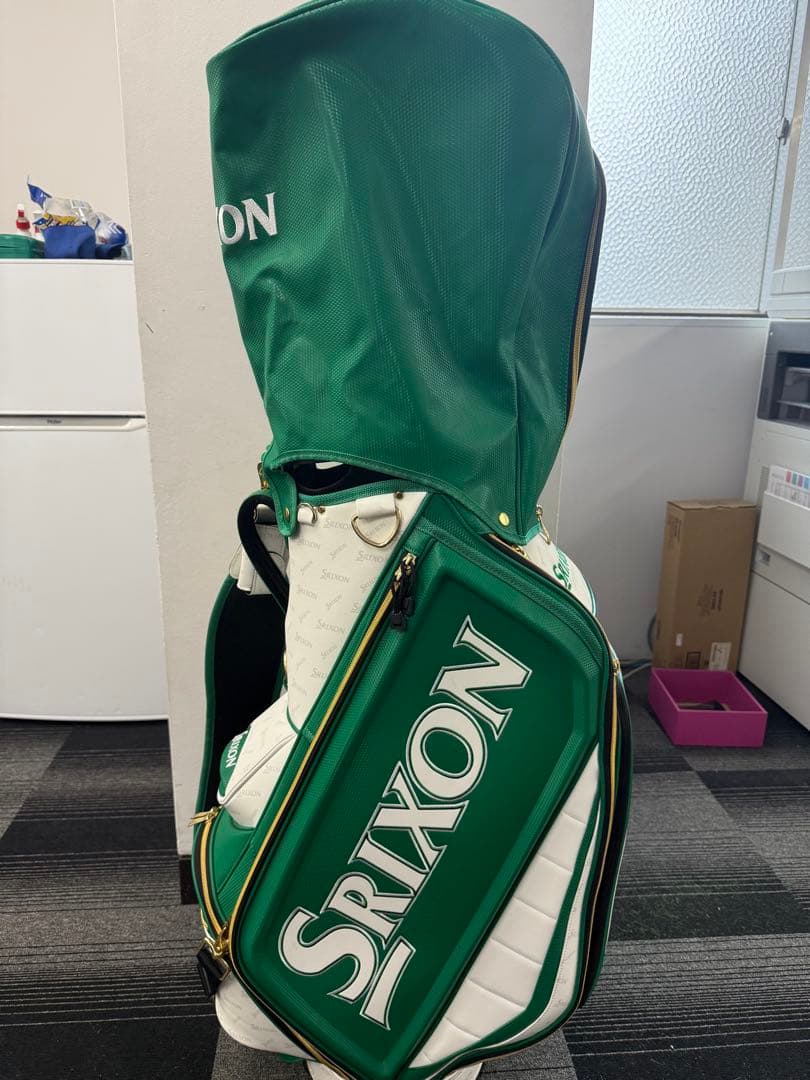Srixon キャディバッグ 緑/白 レクサスマスターズ松山英樹