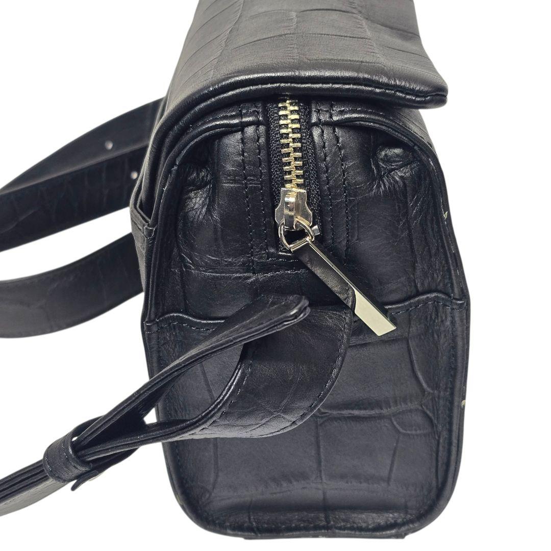 M.U.L クロコ型押し レザー ショルダーバッグ Y2K 日本製