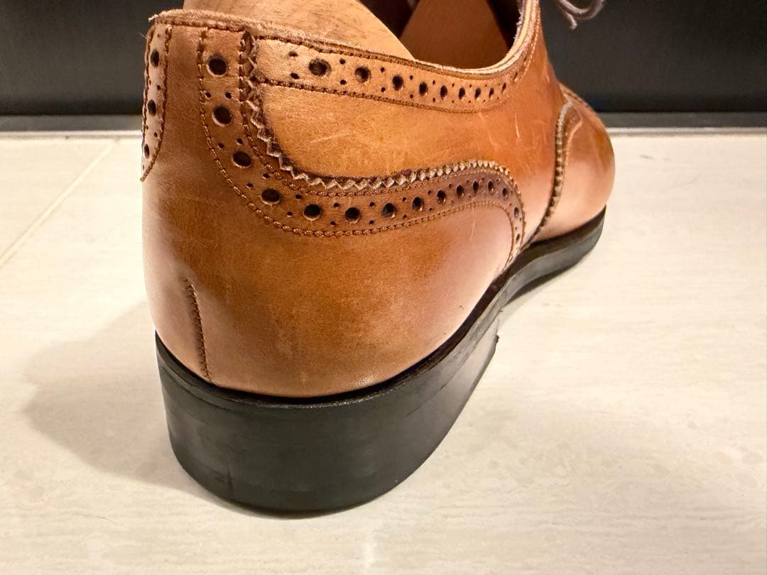 CARMINA ブラウン ウィングチップ ドレスシューズ 26.5cm