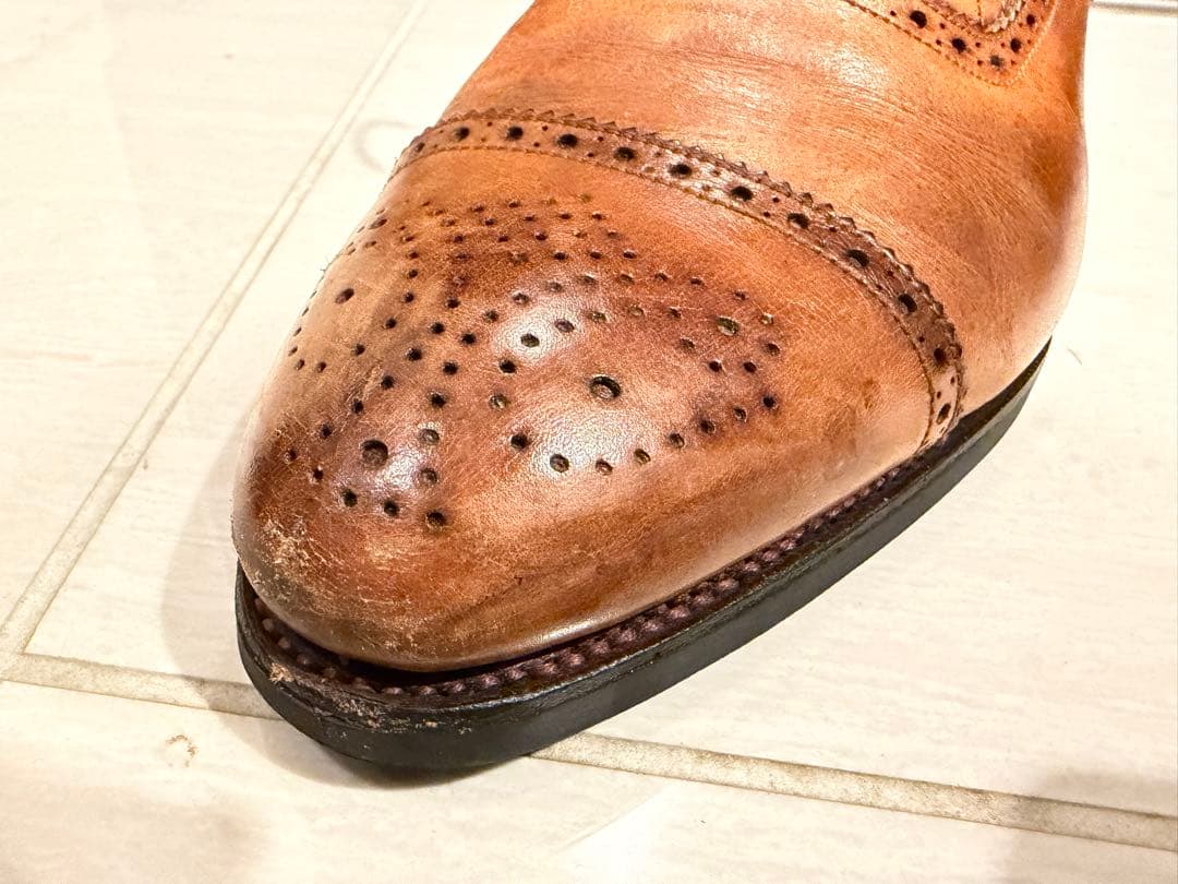 CARMINA ブラウン ウィングチップ ドレスシューズ 26.5cm