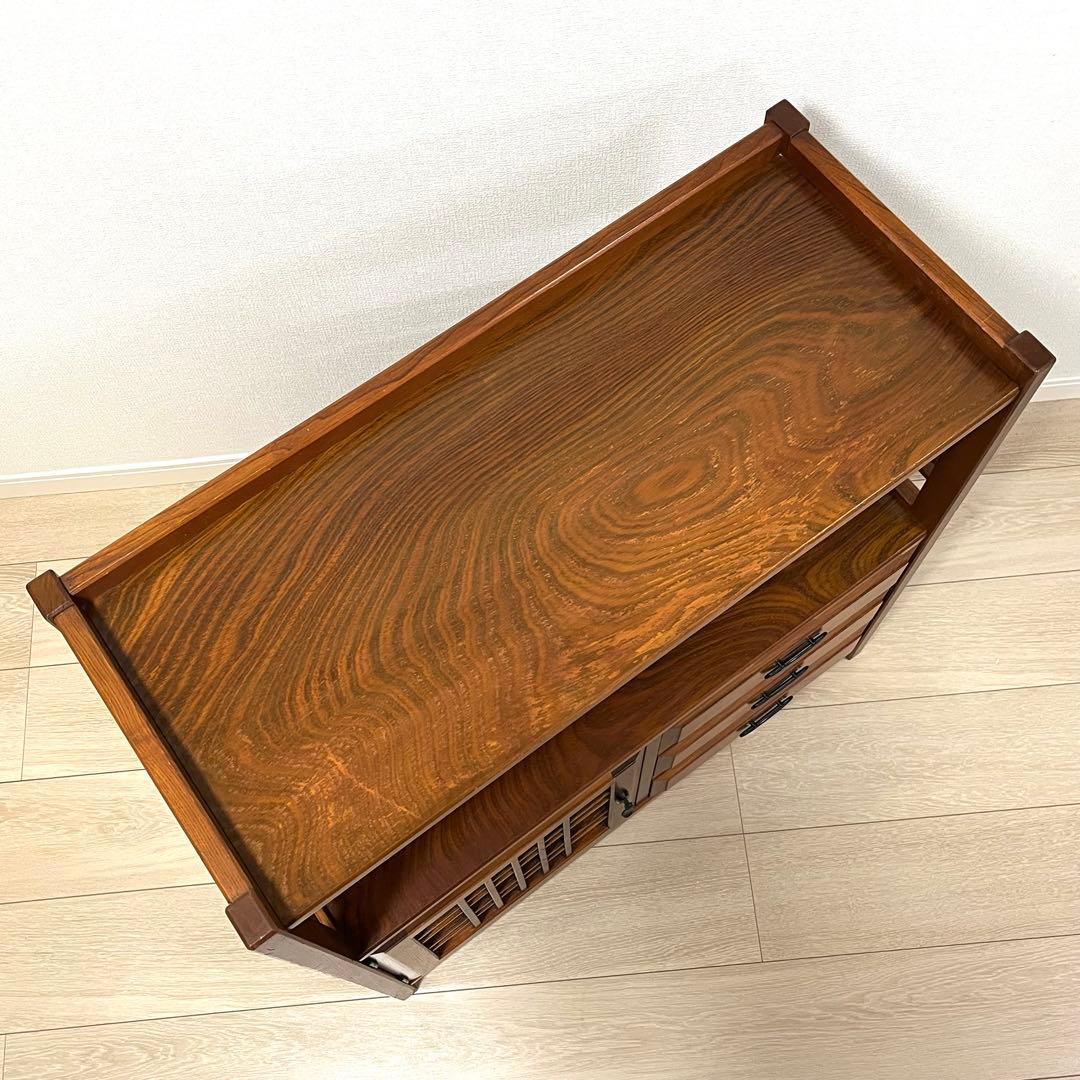 （ち17）karimoku カリモク オールドカリモク 茶箪笥 飾り棚 茶棚