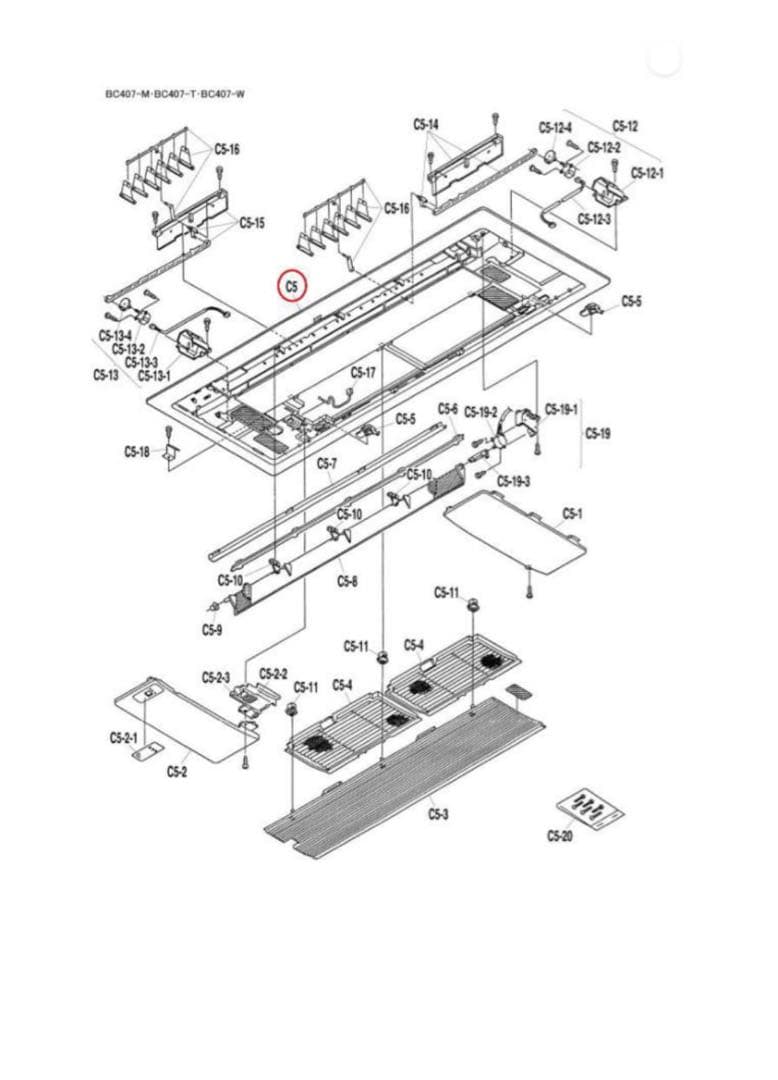 【新品・未使用品】ダイキン 前面パネル(BC407-W)　まとめ売り可